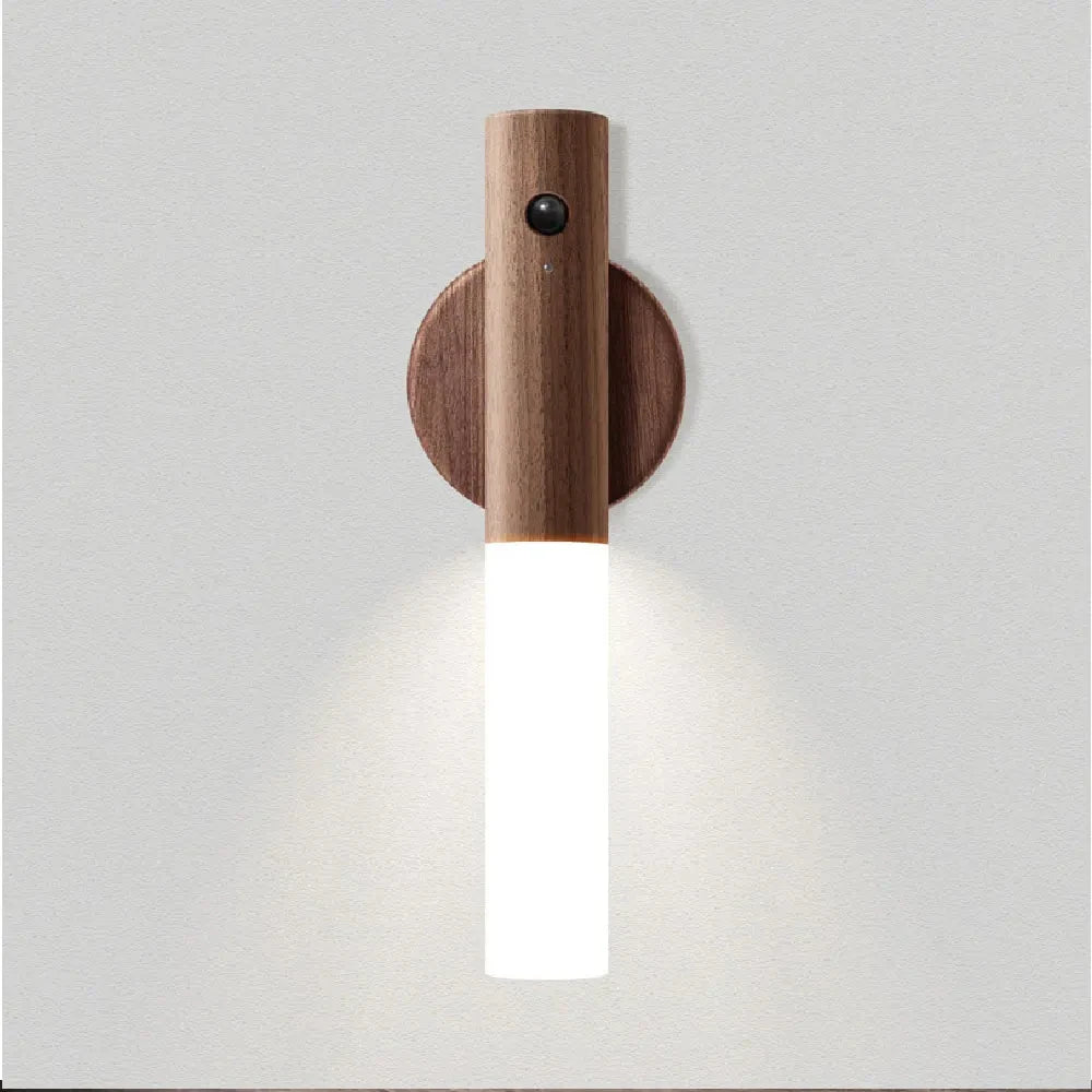 Warmth Intelligent Sensor Wall Lamp Wireless Wooden Stick Night Light Corridor Cabinet Wardrobe Light Decorative Home Light LED